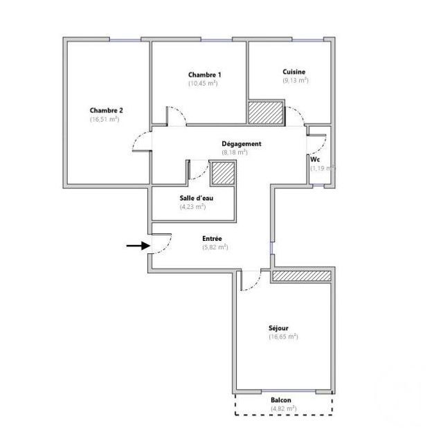 Appartement F3 à vendre - 3 pièces - 72.16 m2 - MONTROUGE - 92 - ILE-DE-FRANCE - Century 21 Côté Mairie