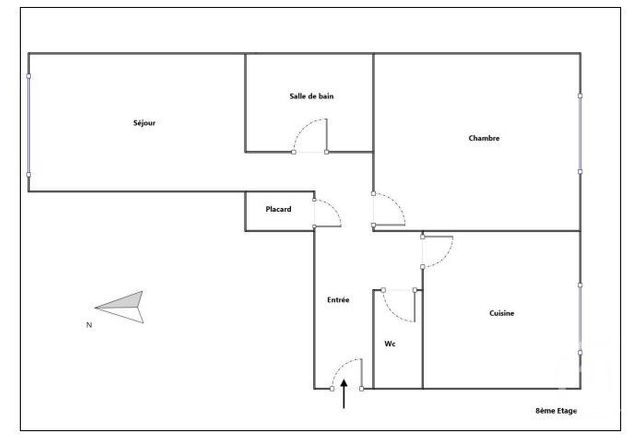 Appartement F2 à vendre - 2 pièces - 54.23 m2 - MONTROUGE - 92 - ILE-DE-FRANCE - Century 21 Côté Mairie