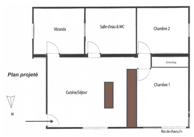 Appartement F3 à vendre - 3 pièces - 55.41 m2 - MONTROUGE - 92 - ILE-DE-FRANCE - Century 21 Côté Mairie
