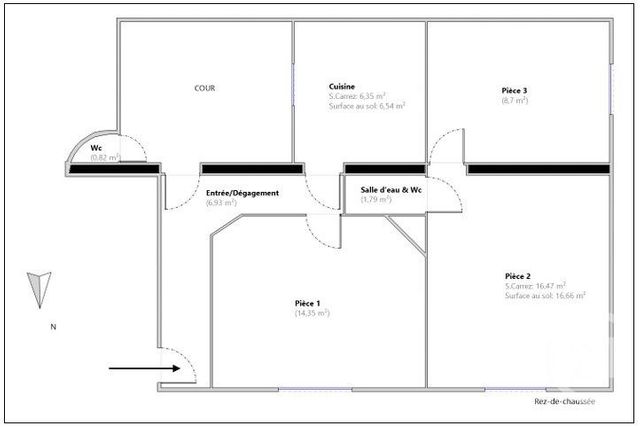 Appartement F3 à vendre - 3 pièces - 55.41 m2 - MONTROUGE - 92 - ILE-DE-FRANCE - Century 21 Côté Mairie