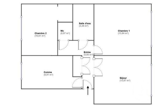 Appartement F3 à vendre - 3 pièces - 57.53 m2 - MONTROUGE - 92 - ILE-DE-FRANCE - Century 21 Côté Mairie