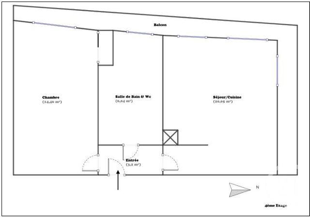 Appartement F2 à vendre - 2 pièces - 43.75 m2 - GENTILLY - 94 - ILE-DE-FRANCE - Century 21 Côté Mairie