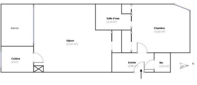 Appartement F2 à vendre - 2 pièces - 44.66 m2 - MONTROUGE - 92 - ILE-DE-FRANCE - Century 21 Côté Mairie