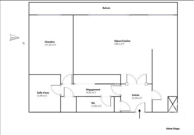 Appartement à vendre - 2 pièces - 51.98 m2 - PARIS - 75012 - ILE-DE-FRANCE - Century 21 Côté Mairie